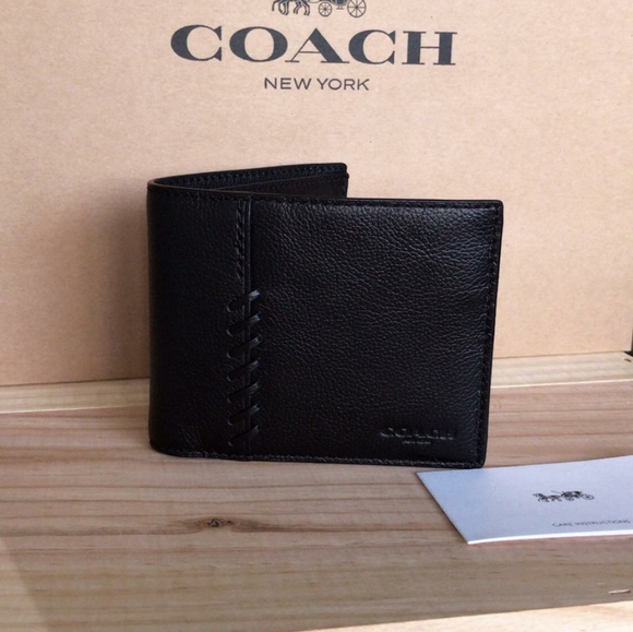COACH 3-IN-1 WALLET WITH BASEBALL STITCH - Picture 2 of 5